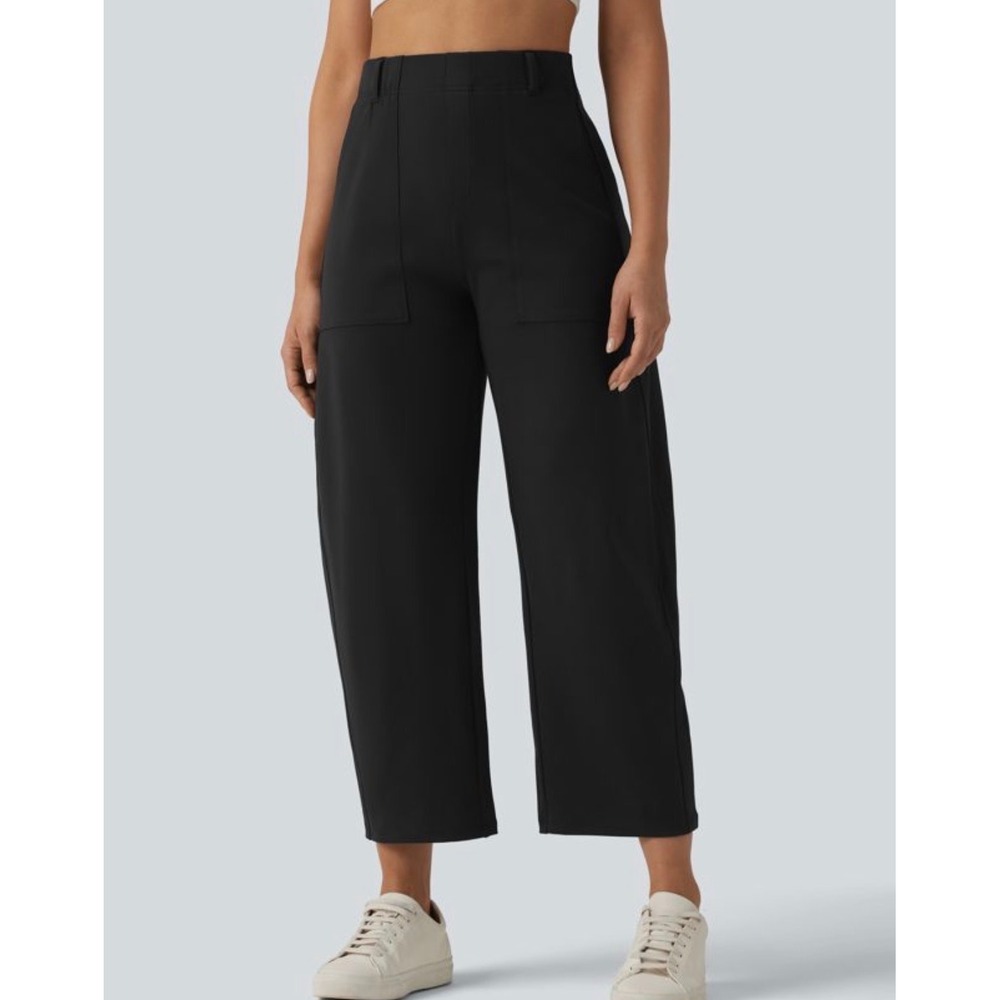 Halara Day stretch Crop Pants Black NWOT